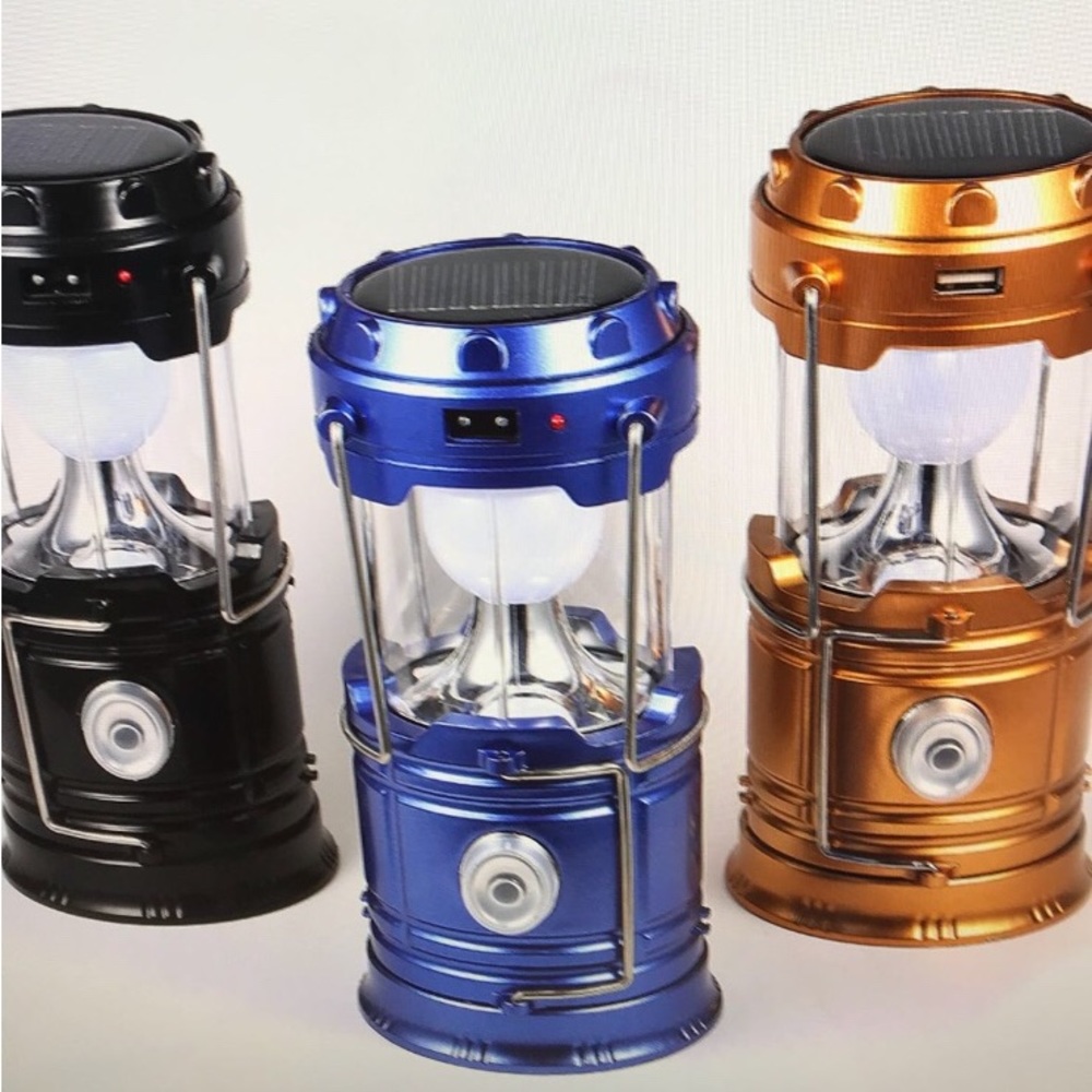 Solar charger with LED lamp